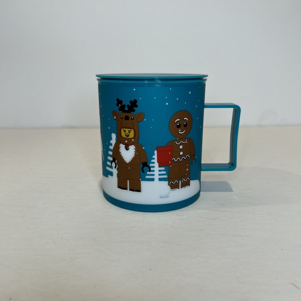 LEGOLAND Cookie Cutter Mug Blue Holiday Santa Nutcracker Reindeer Gingerbread